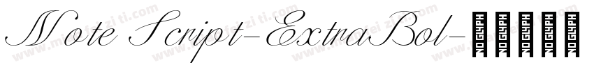 Note Script-ExtraBol字体转换